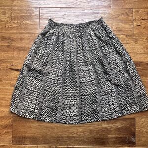 Black & Tan A-line Mini Skirt with Pockets Mossimo Women's Medium